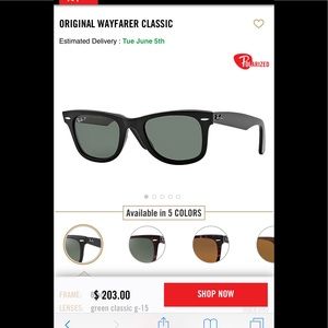 Ray Ban Original Wayfarer Polarized Sunglasses